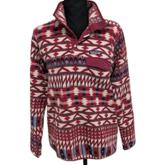 Patagonia Synchilla Snap-T Fleece Pullover XS Women’s Geometric Aztec... - Picture 2 of 13
